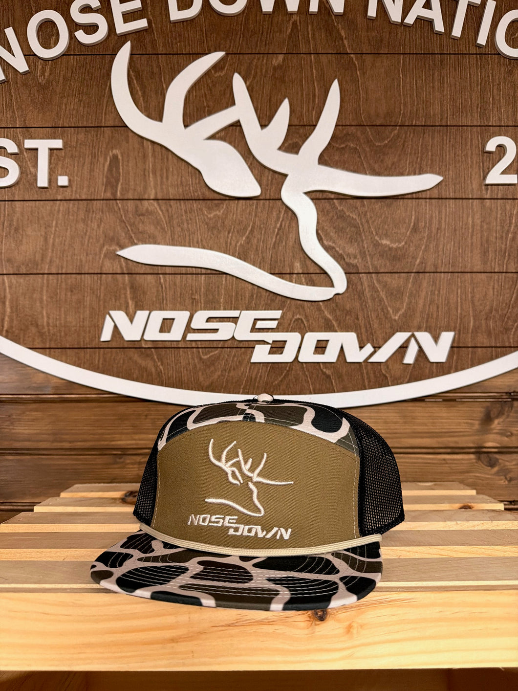 7 Panel Duck Camo Embroidered