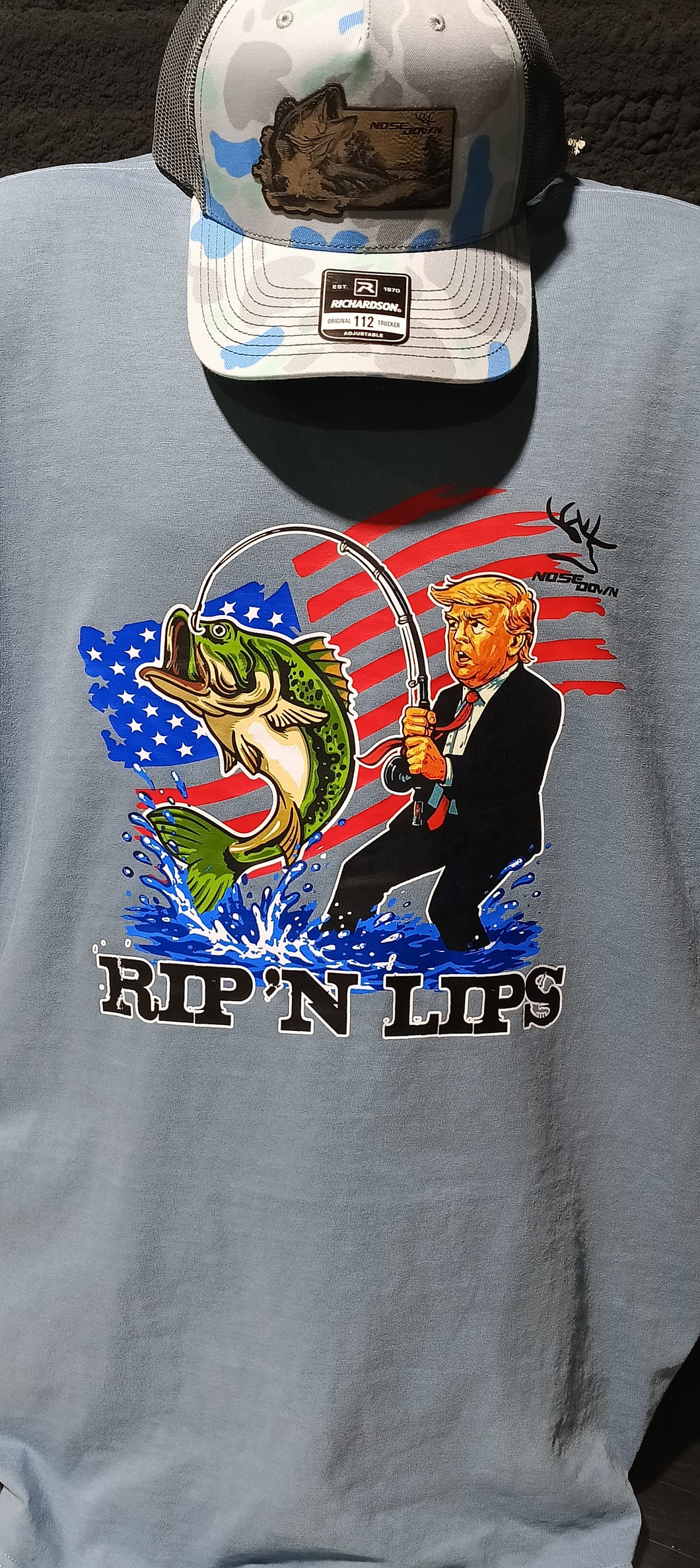 Trump Rip-n-Lips fishing T shirt