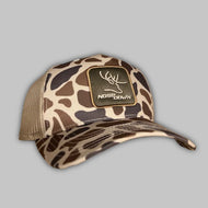 Tan Woven Duck Camo Trucker