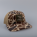 Youth Duck Camo  Tan Woven Trucker