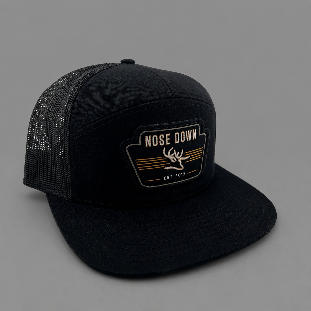 Vintage Black Woven 7 Panel