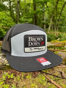 Brown Down Woven 7 Panel